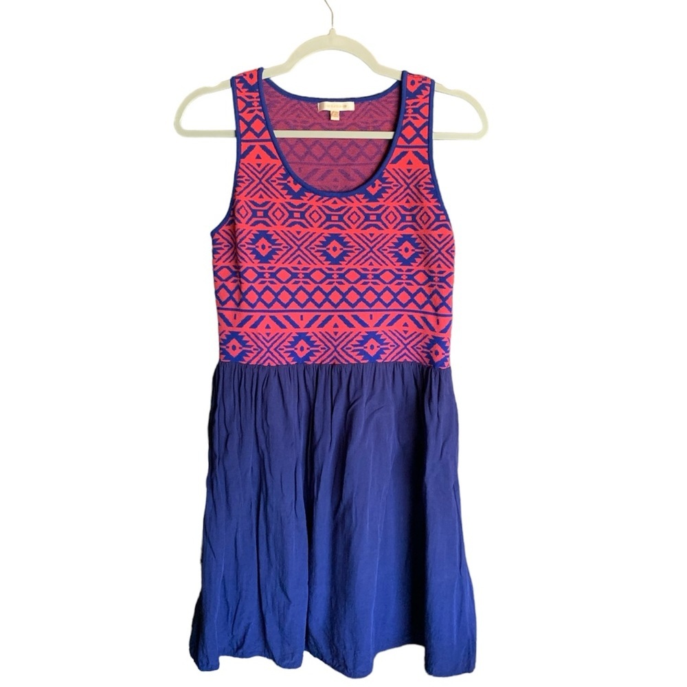 Anthropologie Skies Are Blue women’s blue tank dress size Large Petite boho
